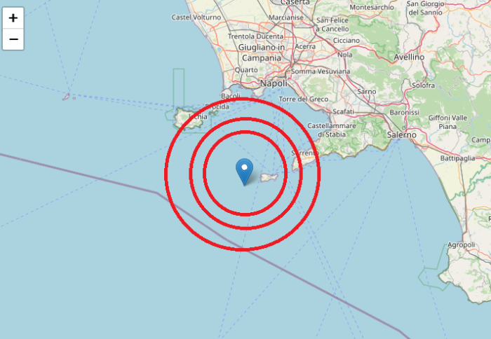 Deep quake of magnitude 5.9 in the Gulf of Naples, epicenter 414 km off Capri: Southern Italy trembles