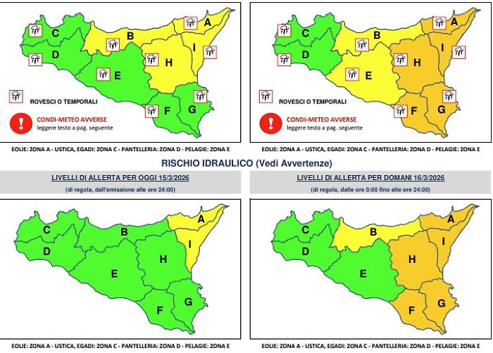 Bad weather, orange alert tomorrow for Eastern Sicily