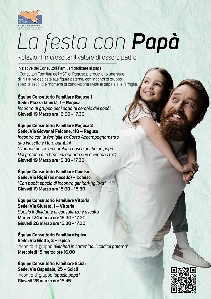 Father's Day and the relationship with children: the initiatives of Asp counseling centers