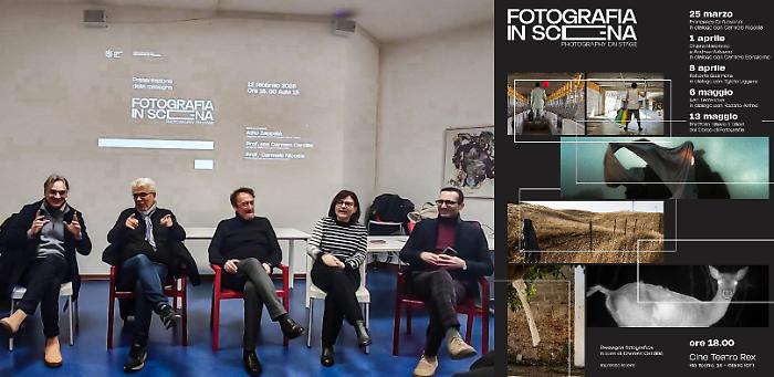 Photography on stage at the Cine Teatro Rex with the young talents of the Academy of Fine Arts of Catania